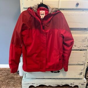 Sorel Two-Tone Waterproof Red Jacket. Women’s size medium.